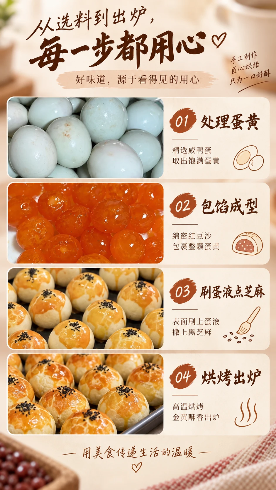 手工匠心 · 汀兰私房咸香流油红豆沙蛋黄酥礼盒